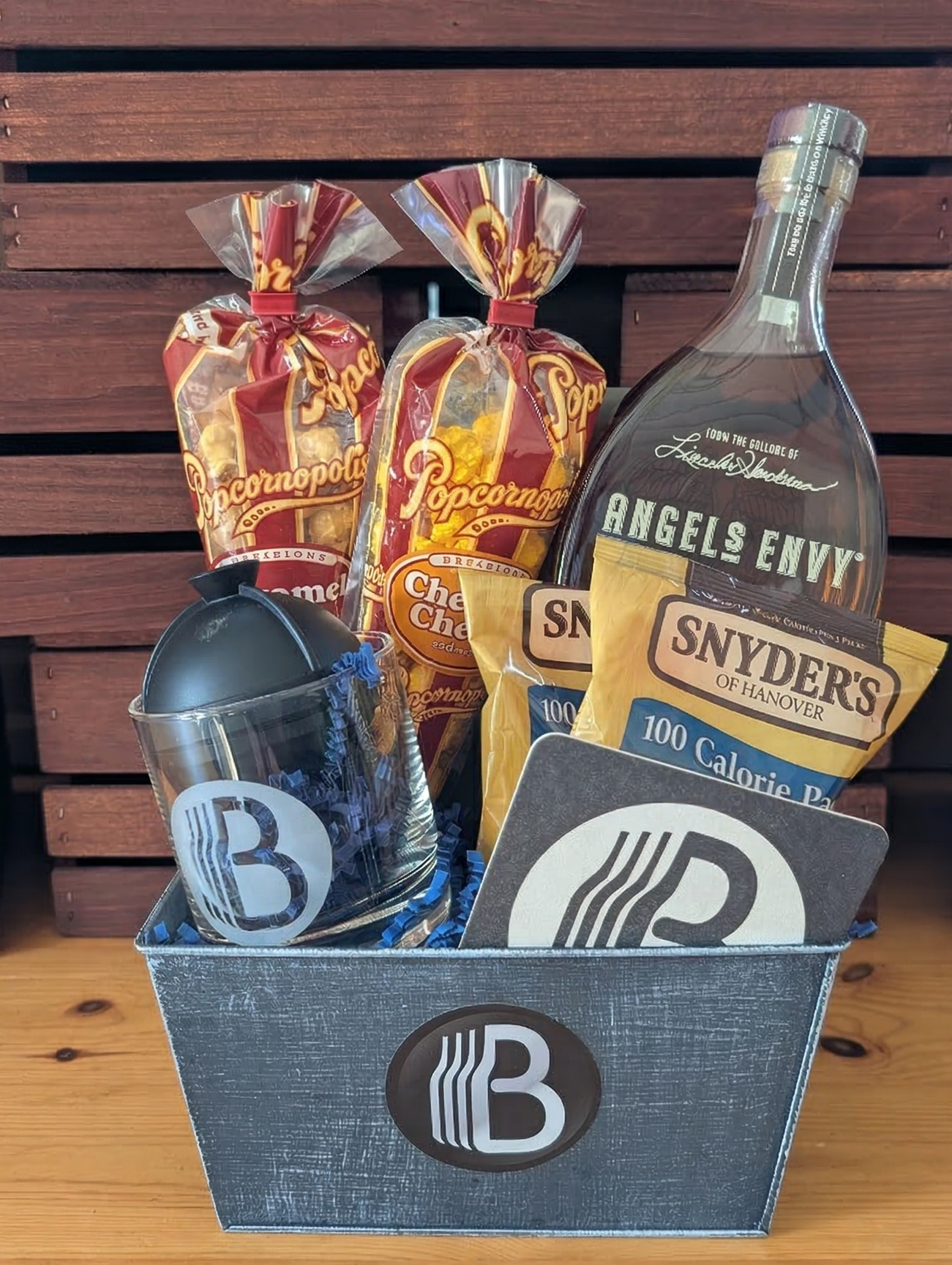 Angel's Envy Kentucky Straight Bourbon Whiskey Gift Basket | The BroBasket