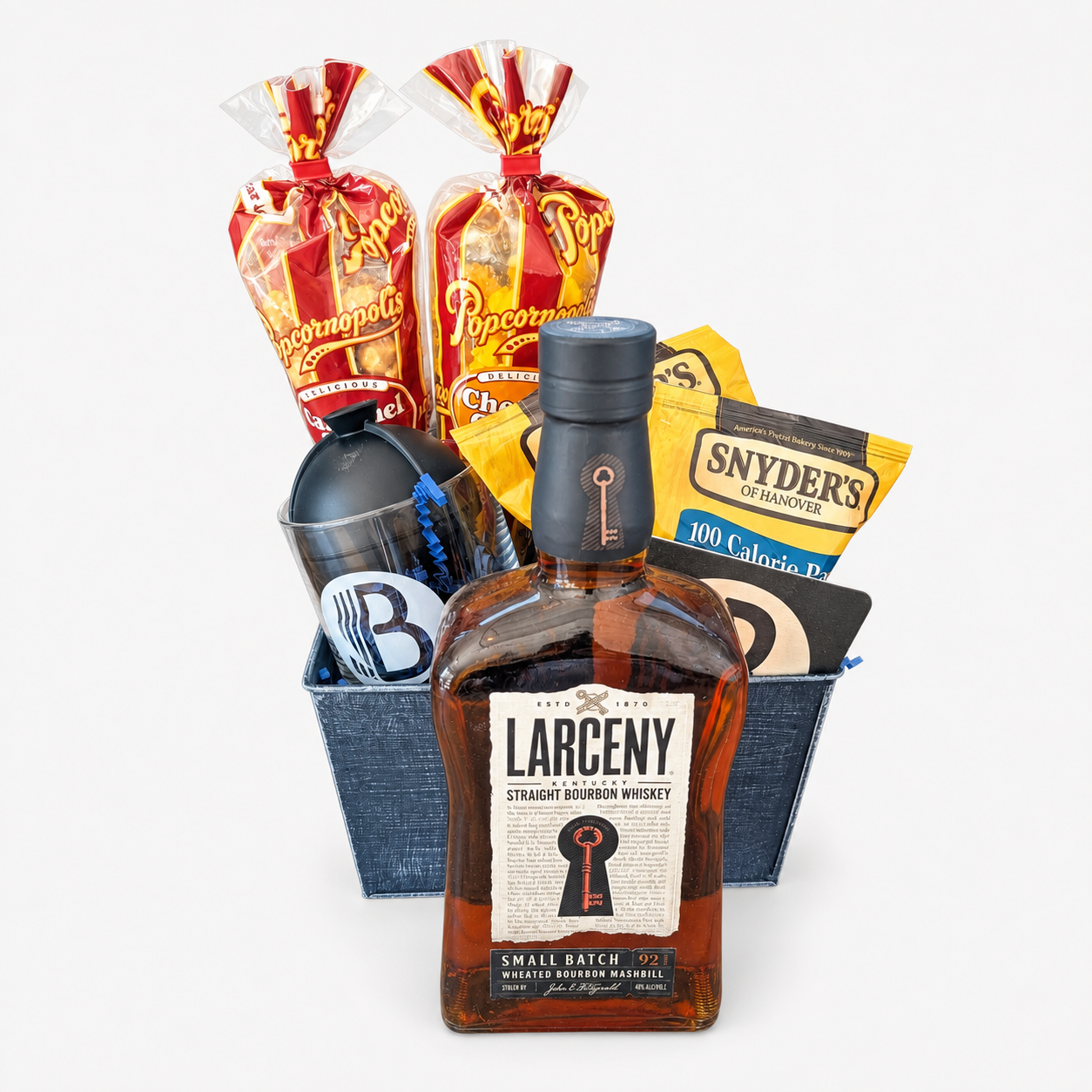 Larceny Straight Bourbon Whiskey Bourbon Gift Basket | The BroBasket