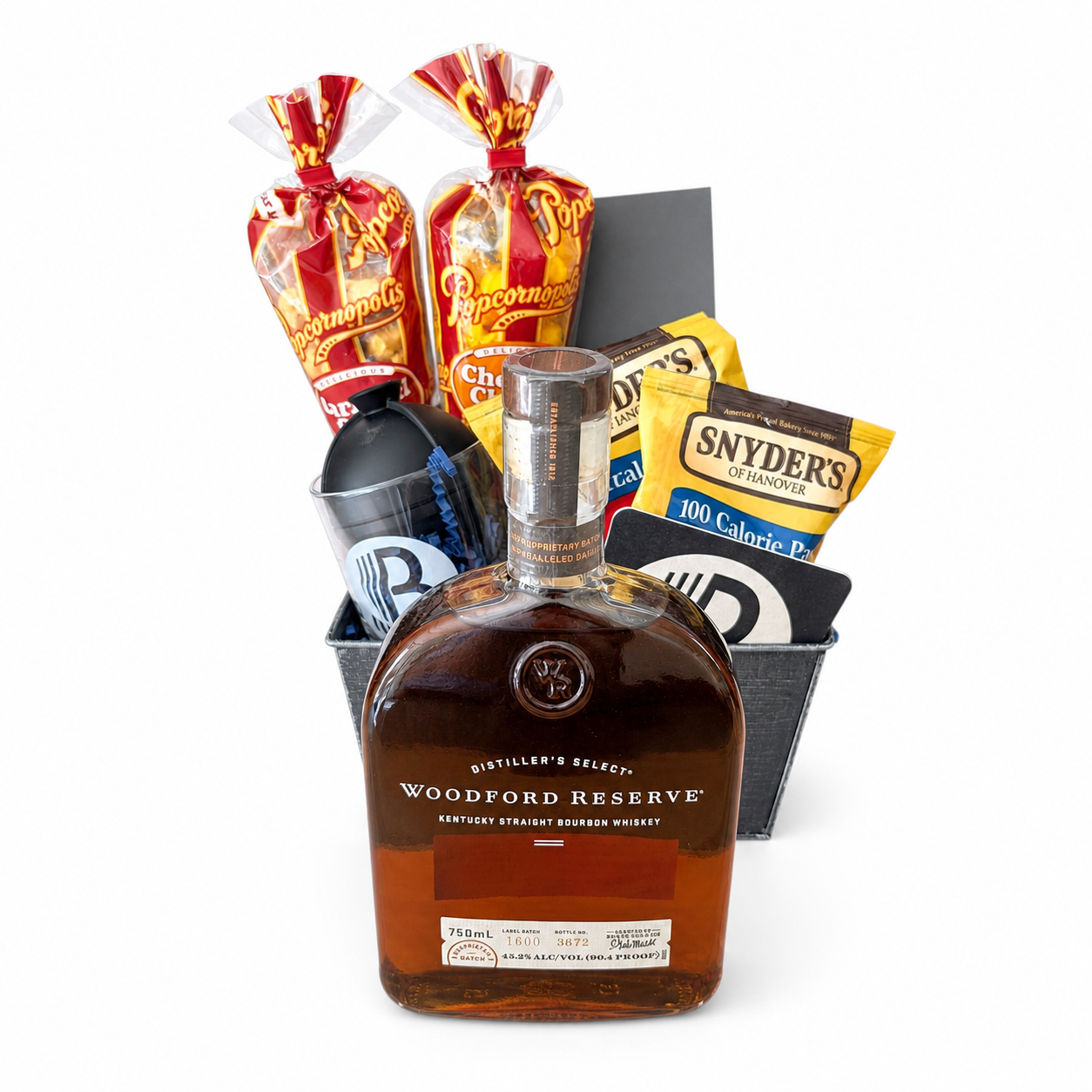 Woodford Reserve Bourbon Whiskey Gift Basket for Him | The BroBasket