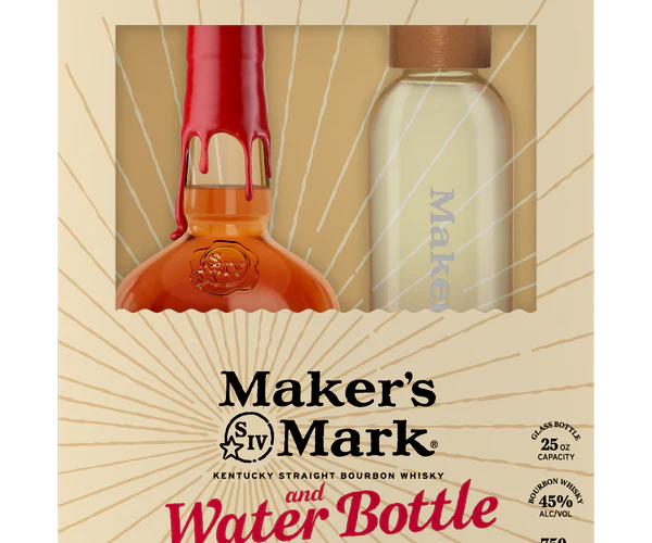 Makers Mark Bourbon Whiskey - Rocks Glass Gift Set 750ml