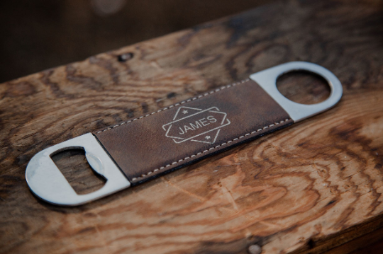 Personalized Leather Bottle Opener
