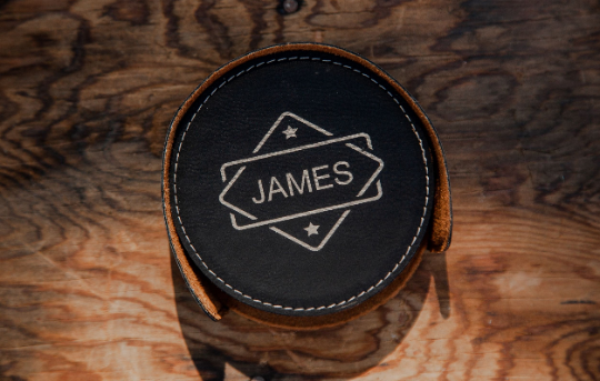 Engraved Leather Coasters