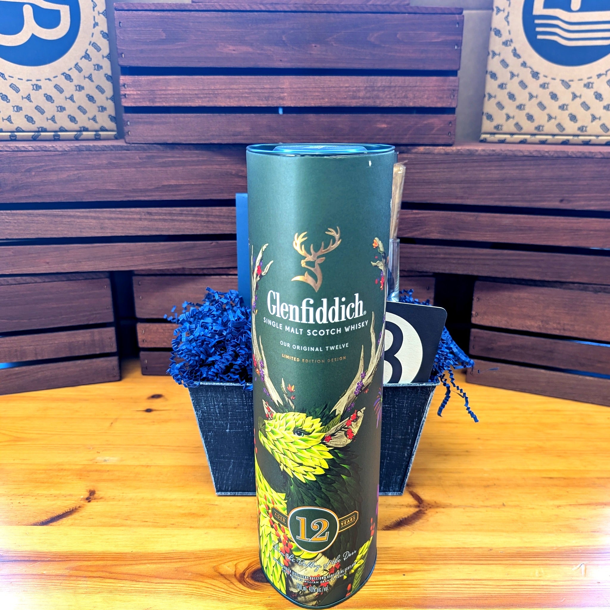 Glenfiddich 12yr Scotch Whiskey Scotch Gift Box | The BroBasket