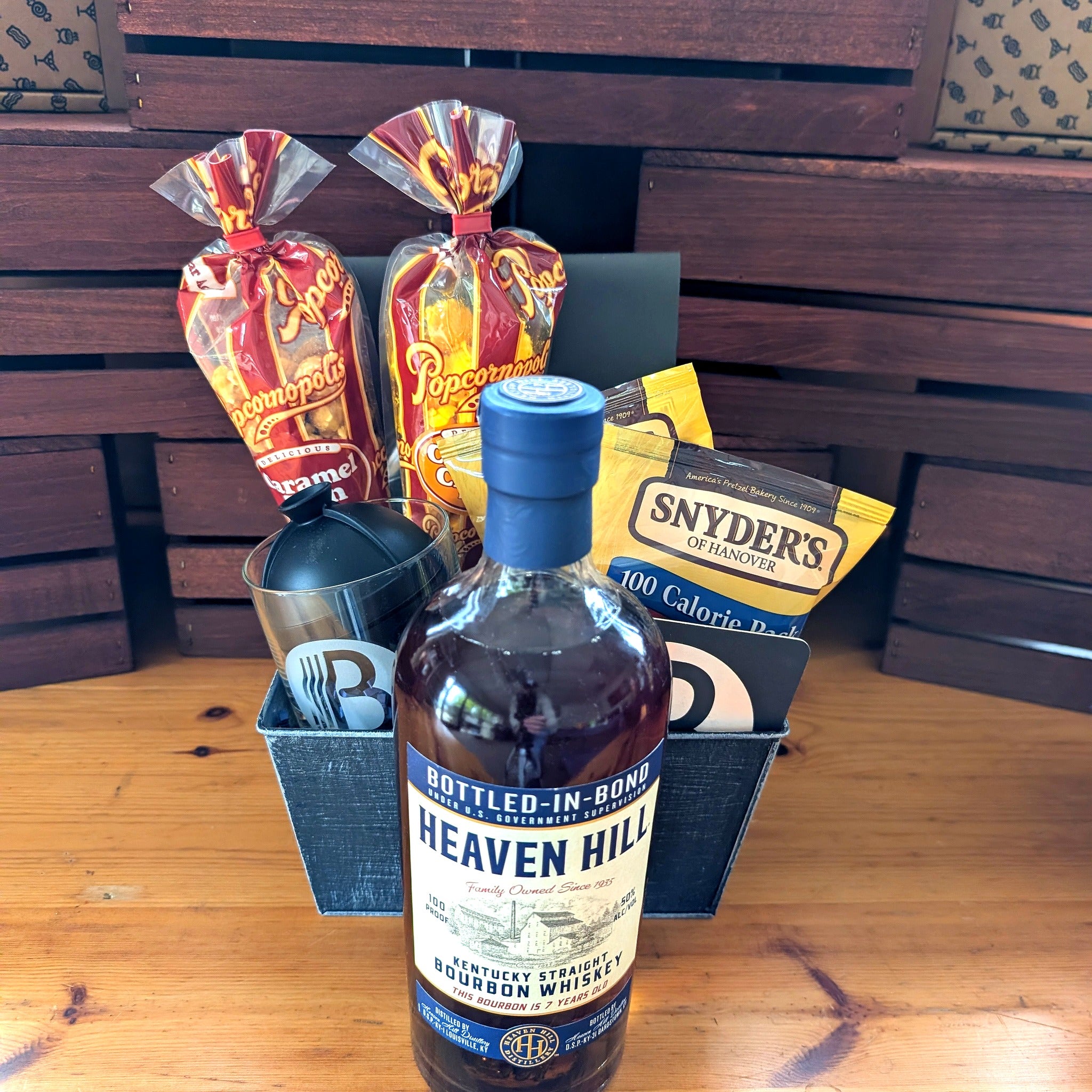 Heaven Hill Bottle-in-Bond Kentucky Bourbon Gift Basket | The BroBasket