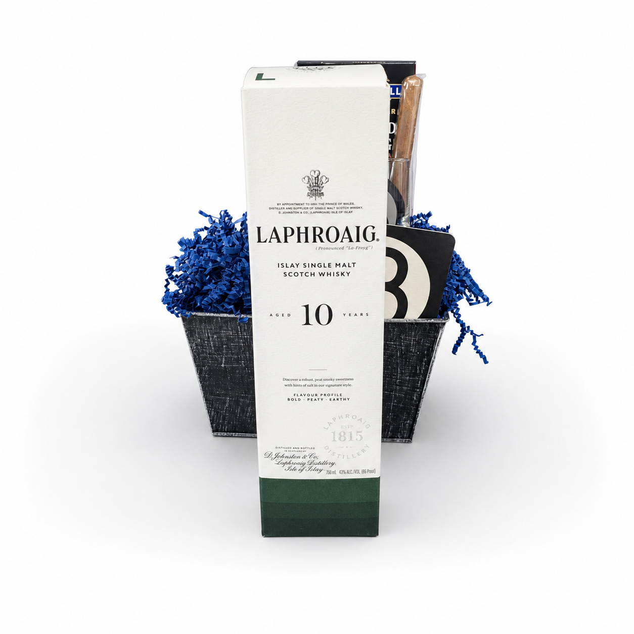 Laphroaig 10Yr Scotch Whiskey Whisky Gift Box | The BroBasket