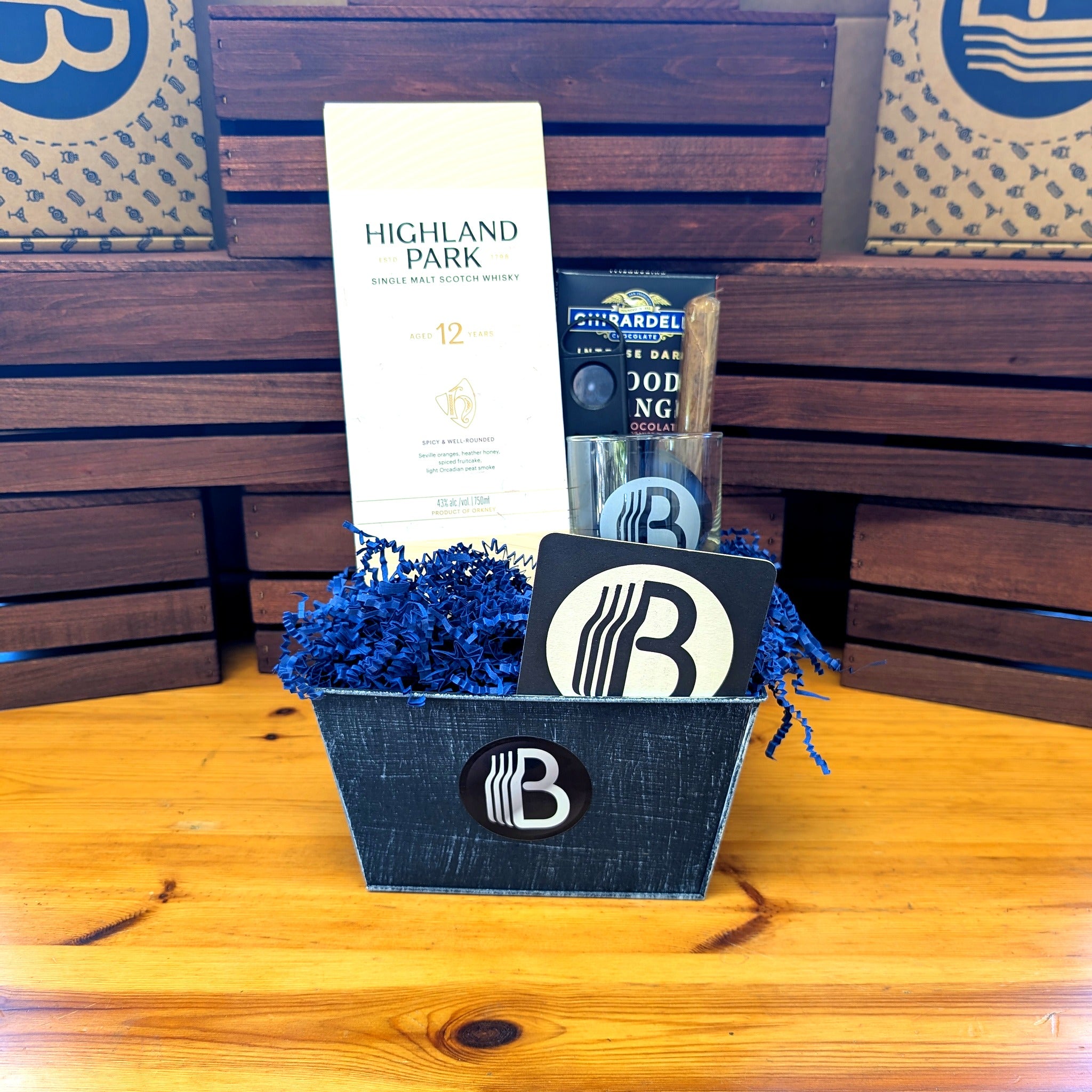 Highland Park 12 Year Old Single Malt Scotch Whisky (750ml) Whisky Gift Box | The BroBasket