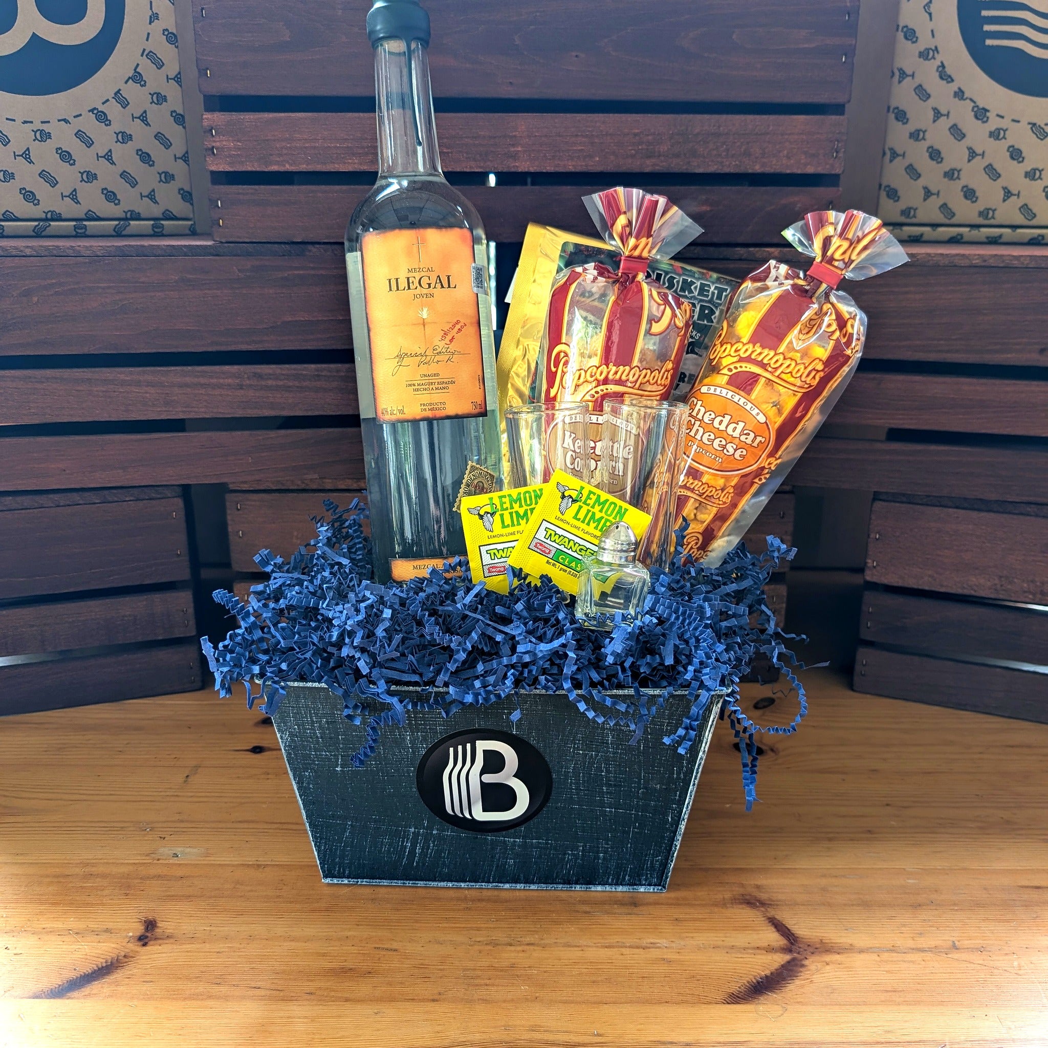Illegal Mezcal Tequila Gift Basket for Him | The BroBasket