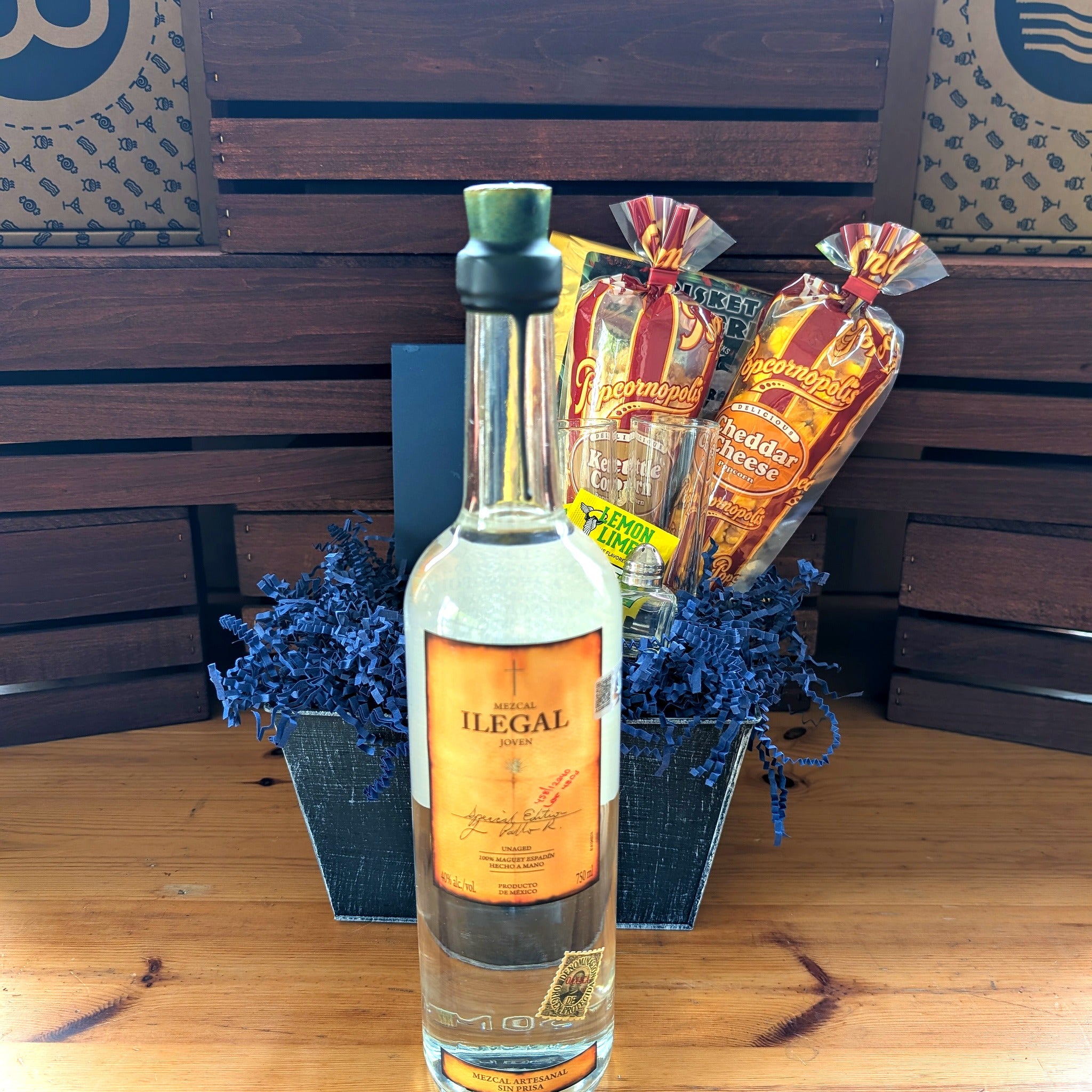 Illegal Mezcal Tequila Gift Basket for Him | The BroBasket