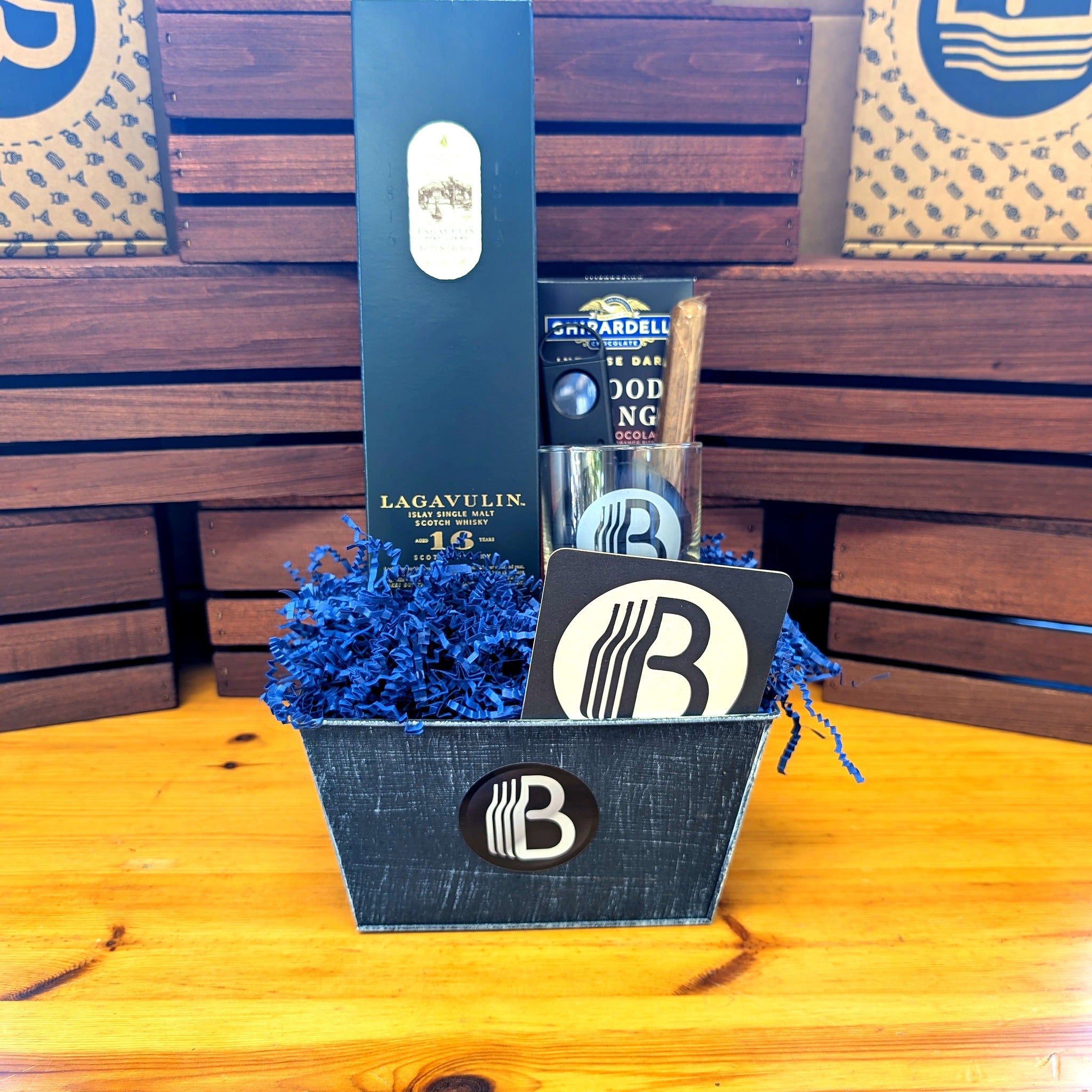 Lagavulin 16Yr Scotch Whiskey Scotch Gift Set | The BroBasket