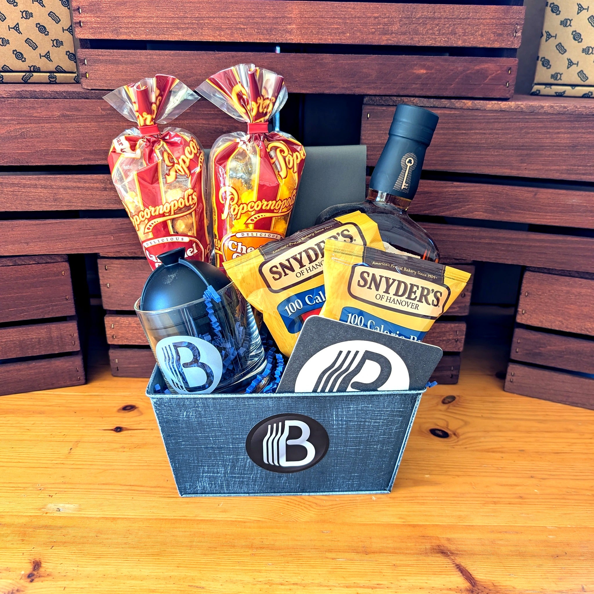 Larceny Straight Bourbon Whiskey Bourbon Gift Basket | The BroBasket
