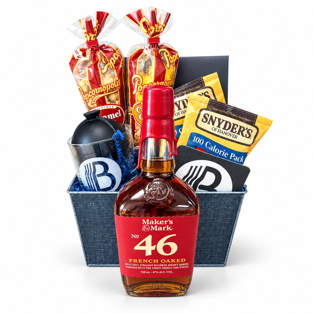Maker's Mark 46 Bourbon Gift Basket - The BroBasket