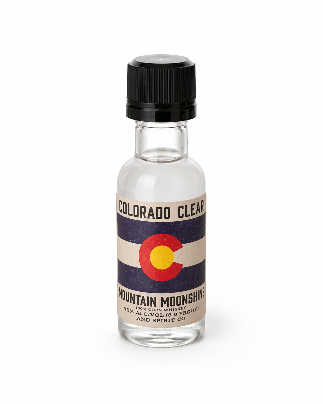 10th Mountain Colorado Clear Mountain Moonshine Mini – 100% Corn Whiskey (50ml)