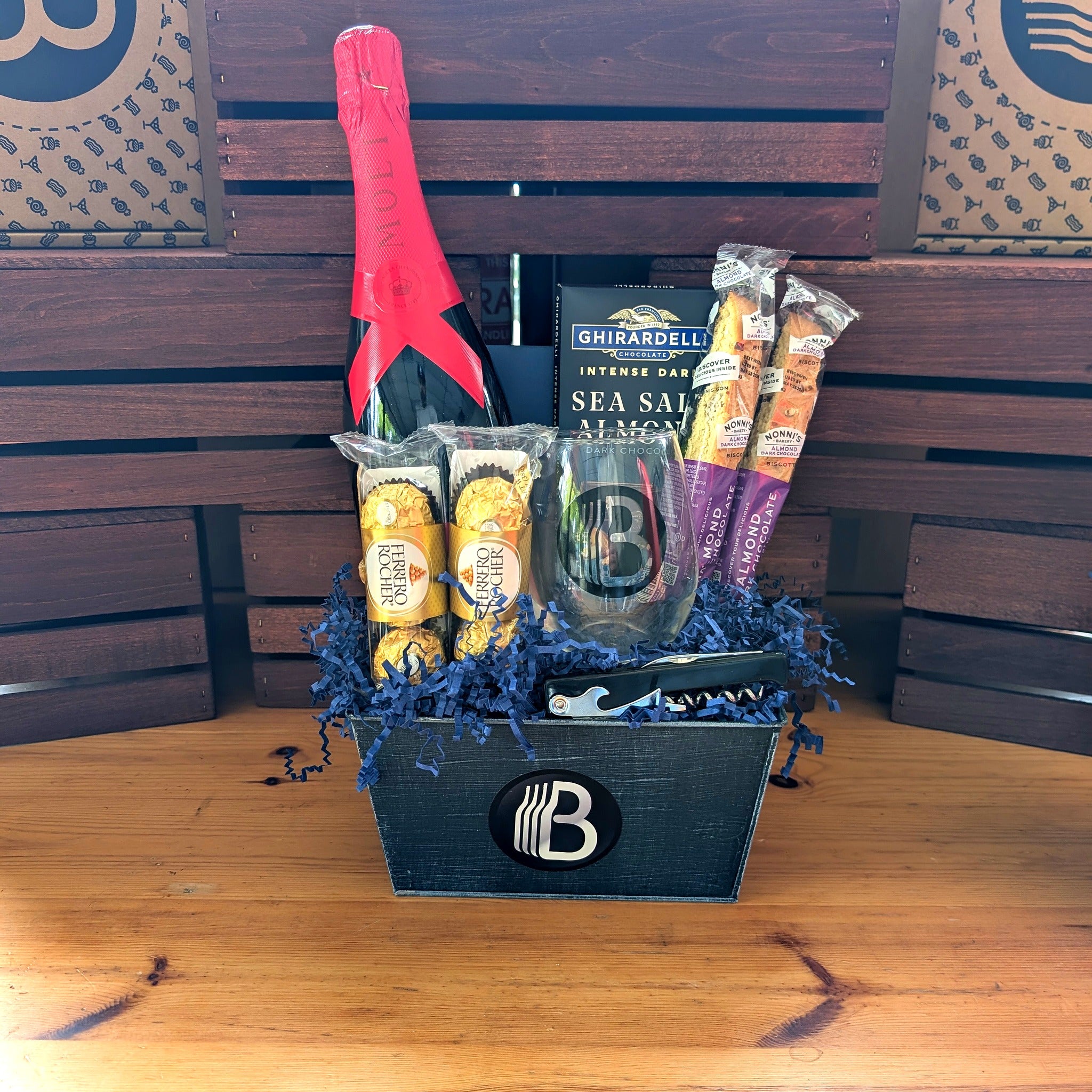 Moet & Chandon Brut Imperial Champagne Gift Basket | The BroBasket