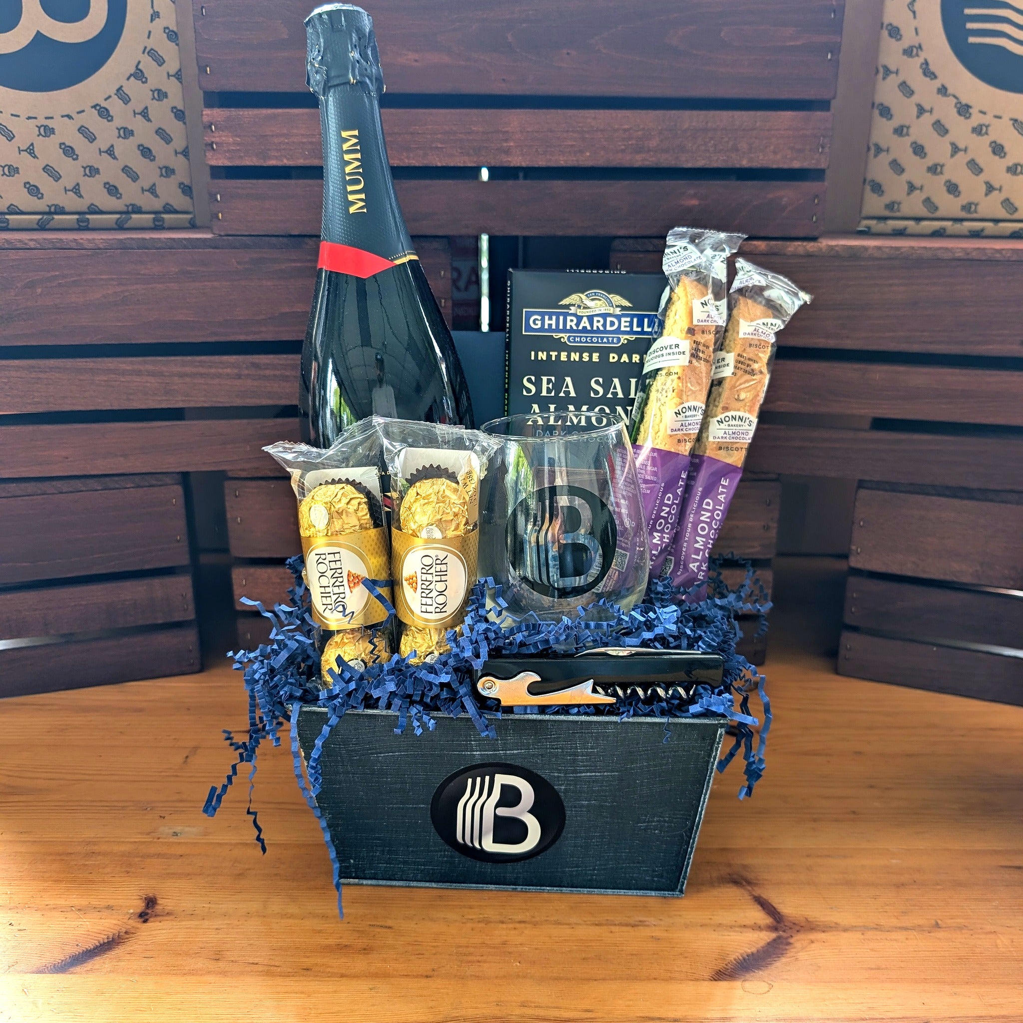 Mumm Sparkling Brut Prestige Champagne Gift Basket | The BroBasket