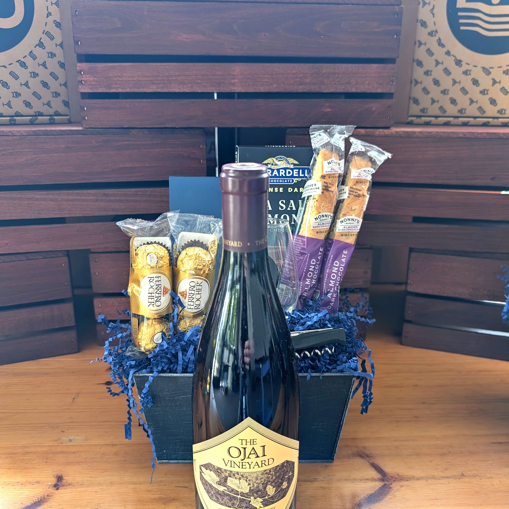 Ojai Vineyard Chardonnay Wine Gift Basket | The BroBasket