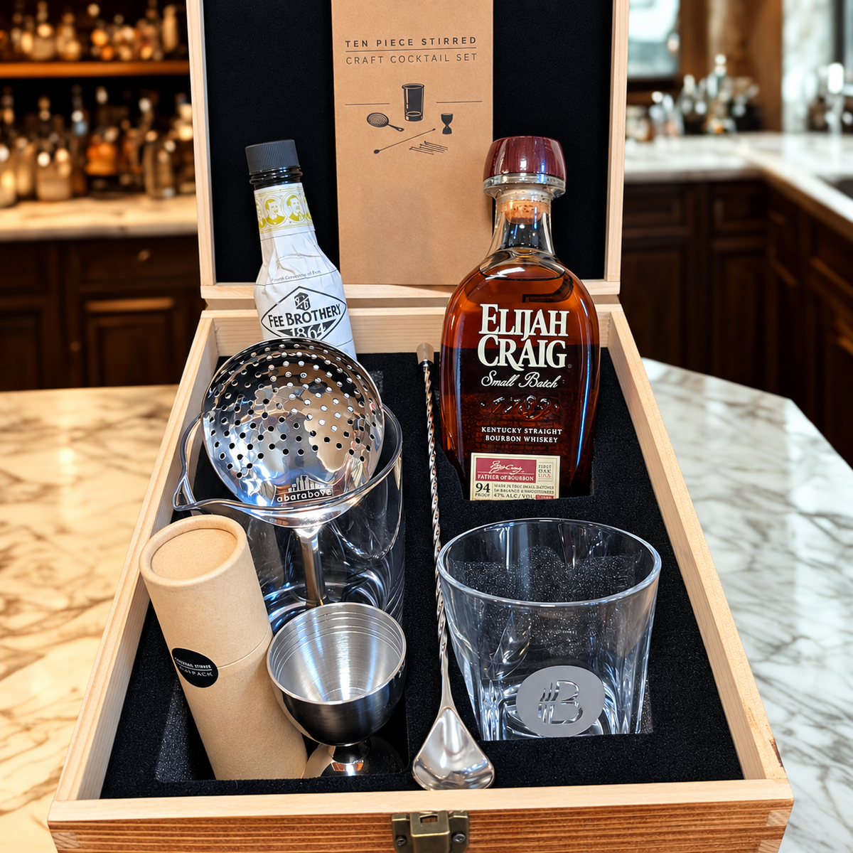 Old-Fashioned Cocktail Box Gift Set - The BroBasket