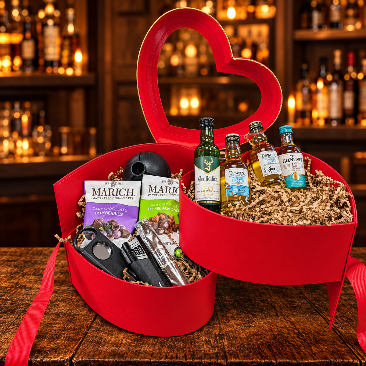 Scotch Heart Valentine's Day Gift Basket for Men - The BroBasket