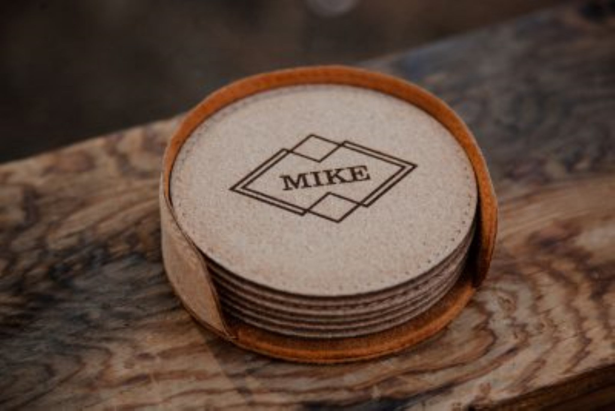 Personalized Cork Coasters Set