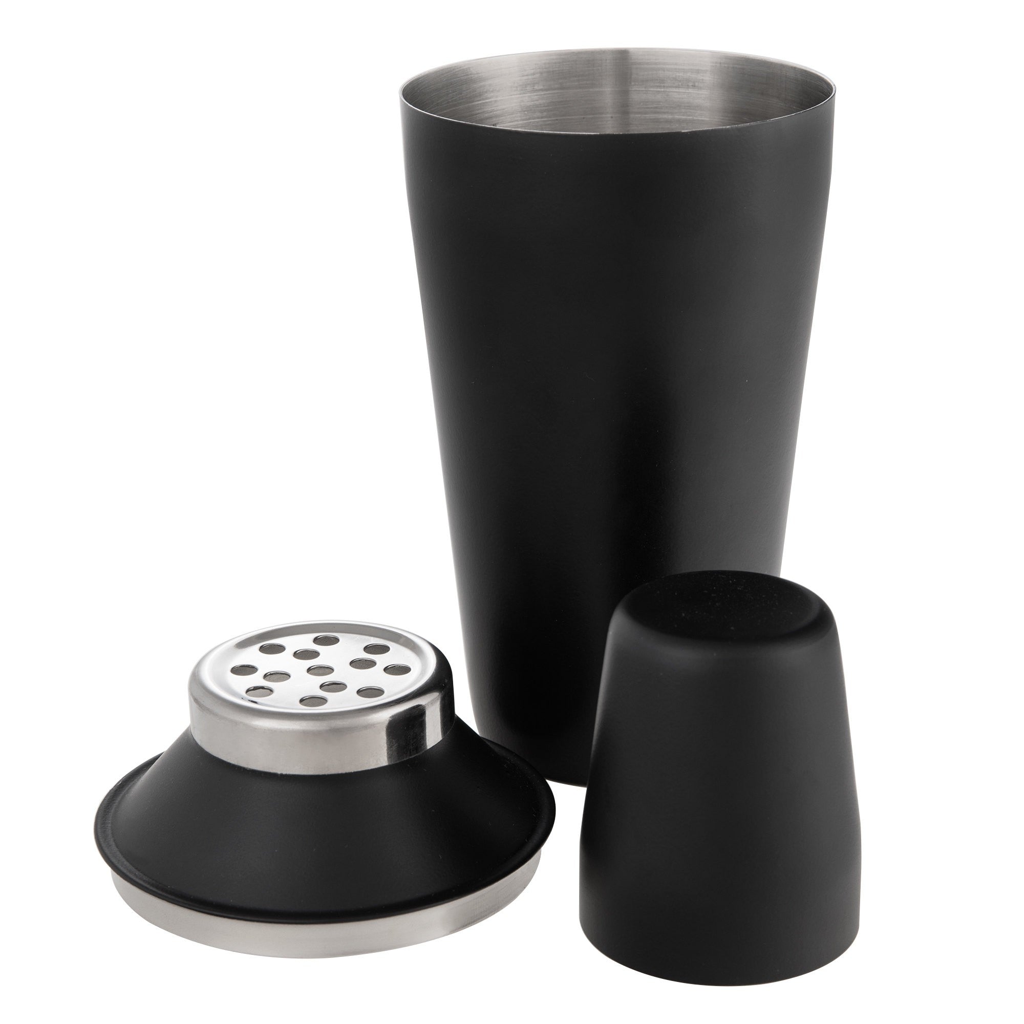 Matte Black Stainless Steel Cocktail Shaker