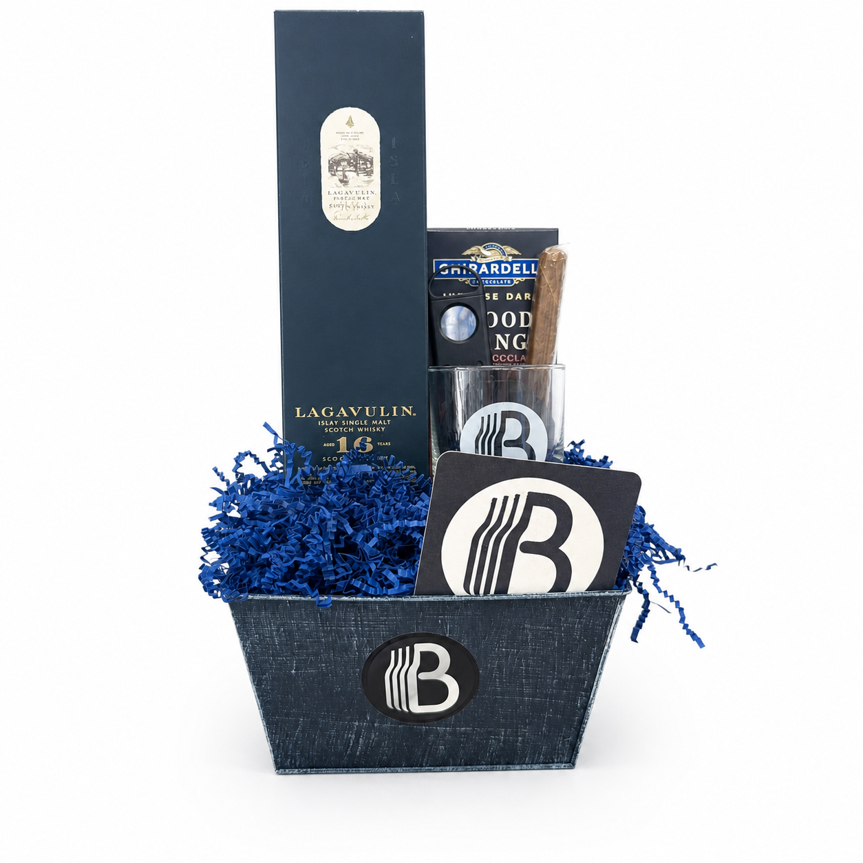 Lagavulin 16Yr Scotch Whiskey Scotch Gift Set | The BroBasket