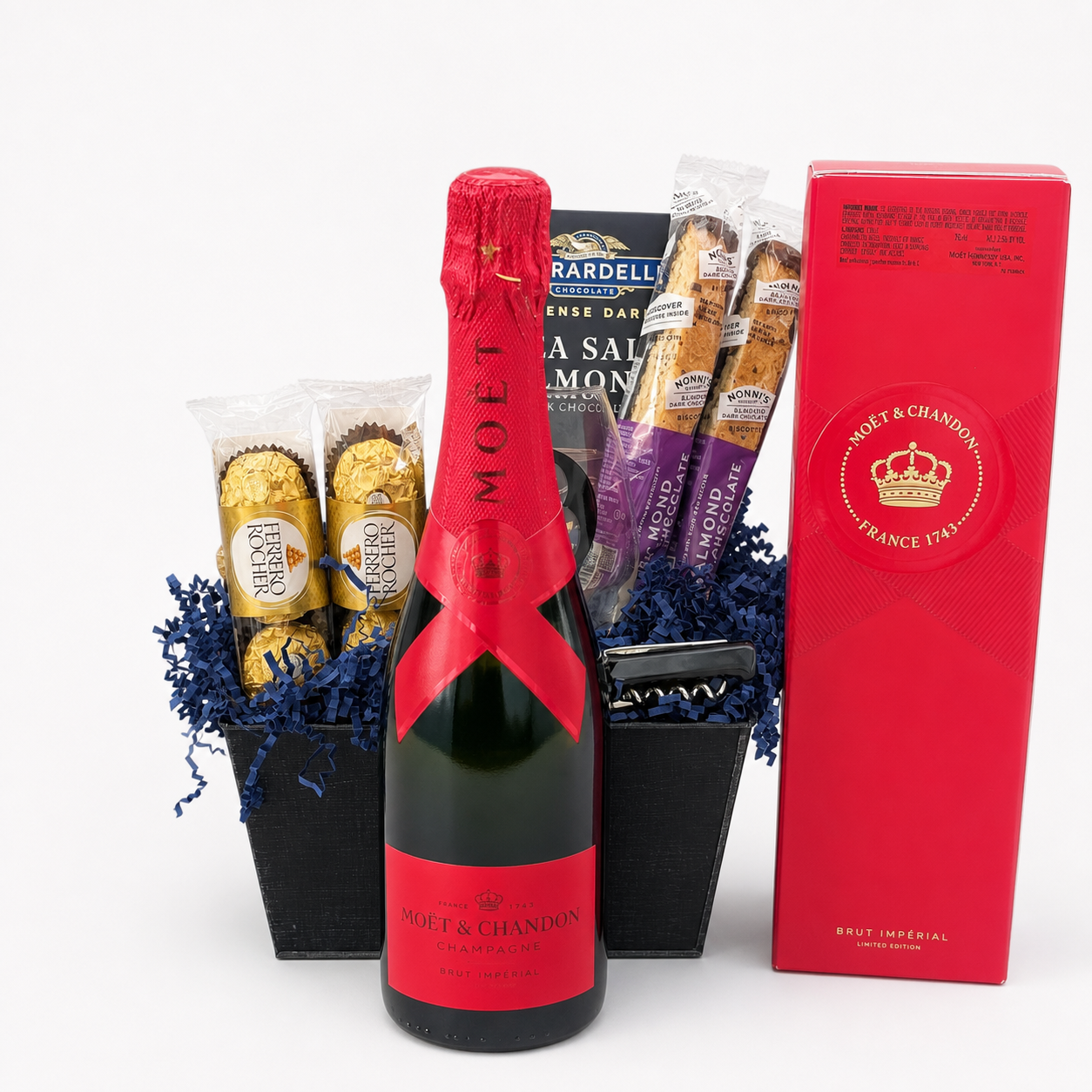 Moet & Chandon Brut Imperial Champagne Gift Basket | The BroBasket