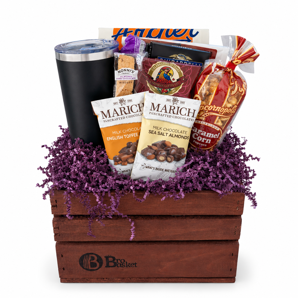 Caffine Dream - Coffee Lovers Gift Basket | The BroBasket