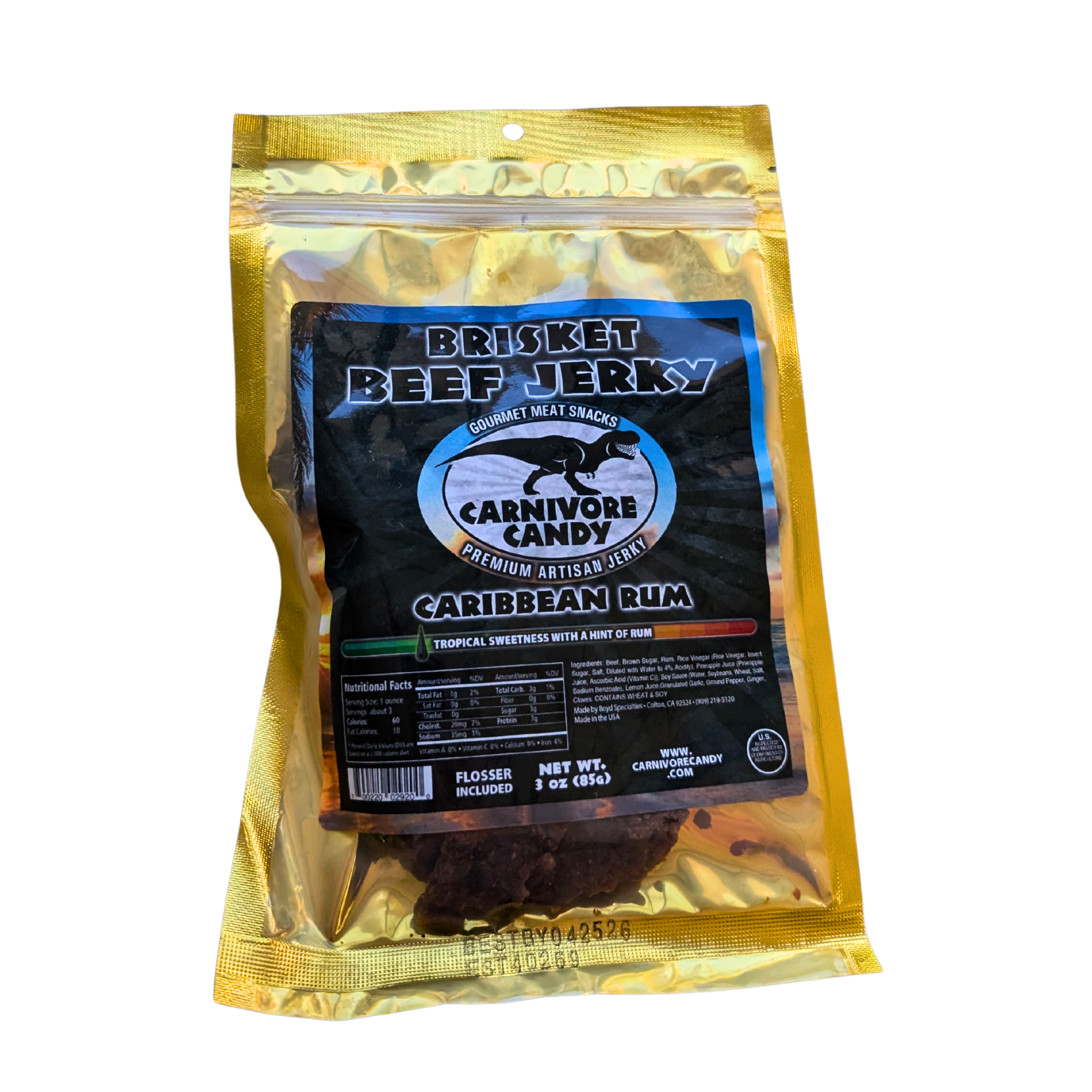 Carnivore Candy Caribbean Rum Brisket Beef Jerky