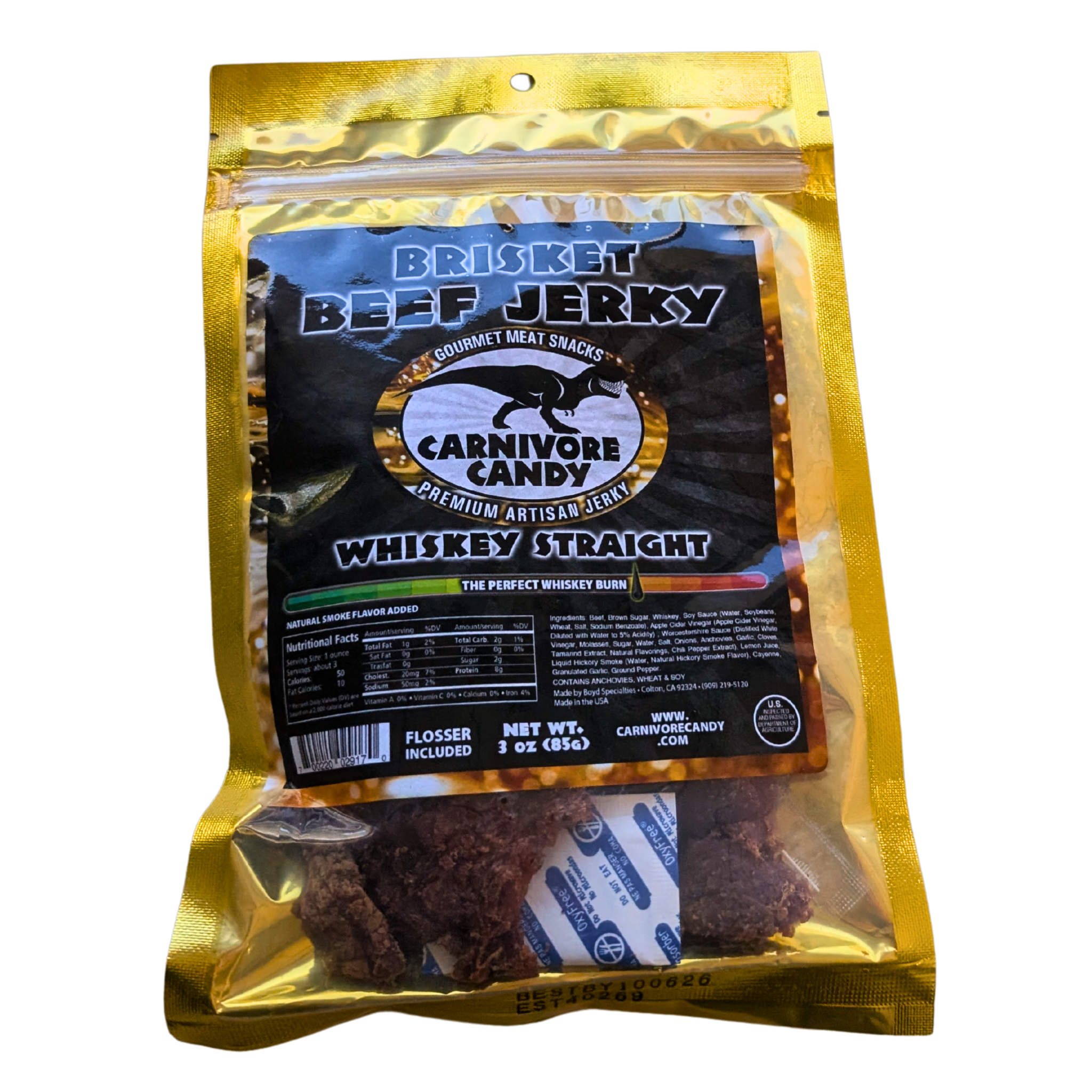Carnivore Candy Whiskey Straight Boozy Jerky