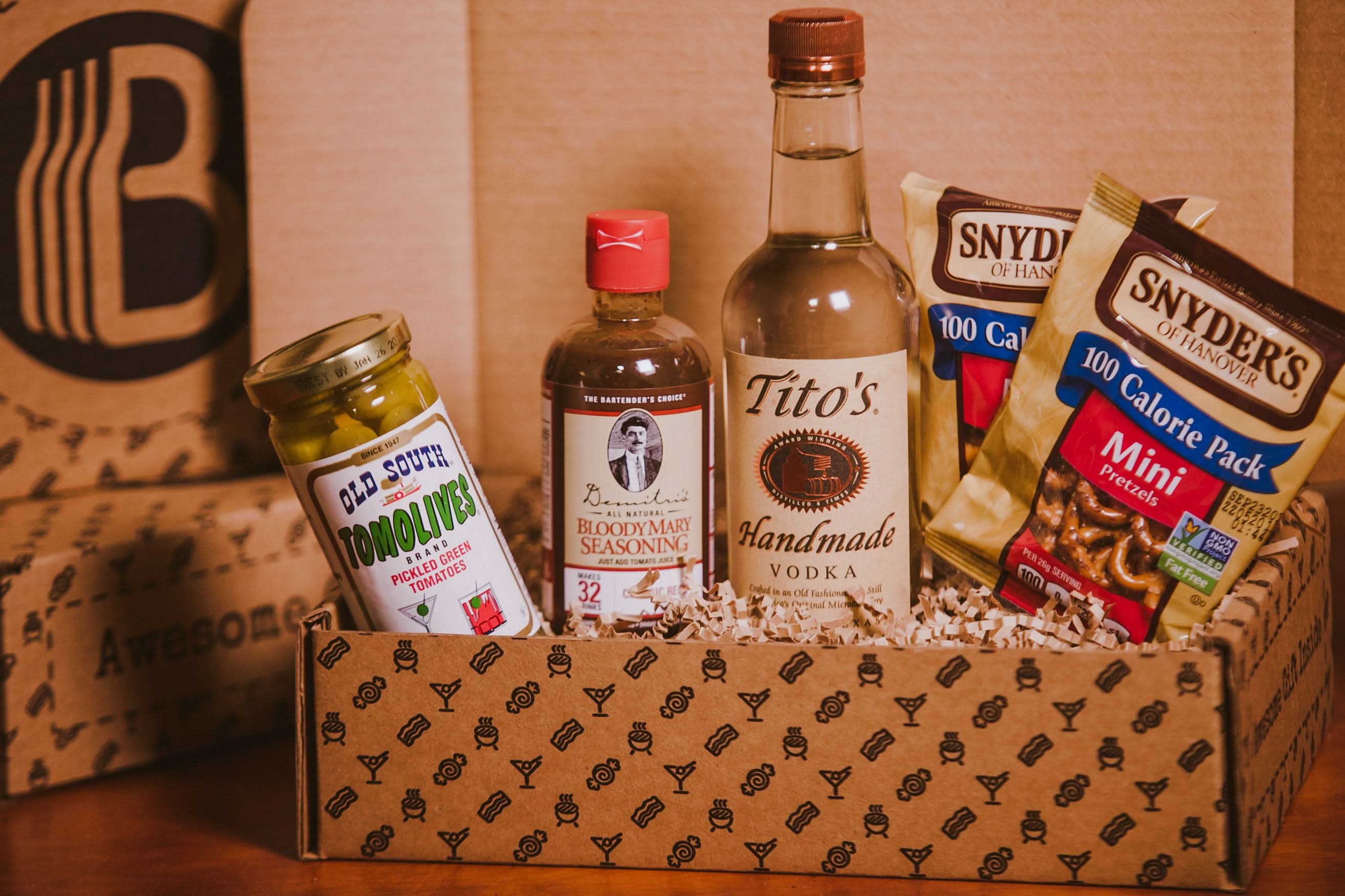 bloody mary tackle box Bloody Mary Gift Set with Vodka & Snacks