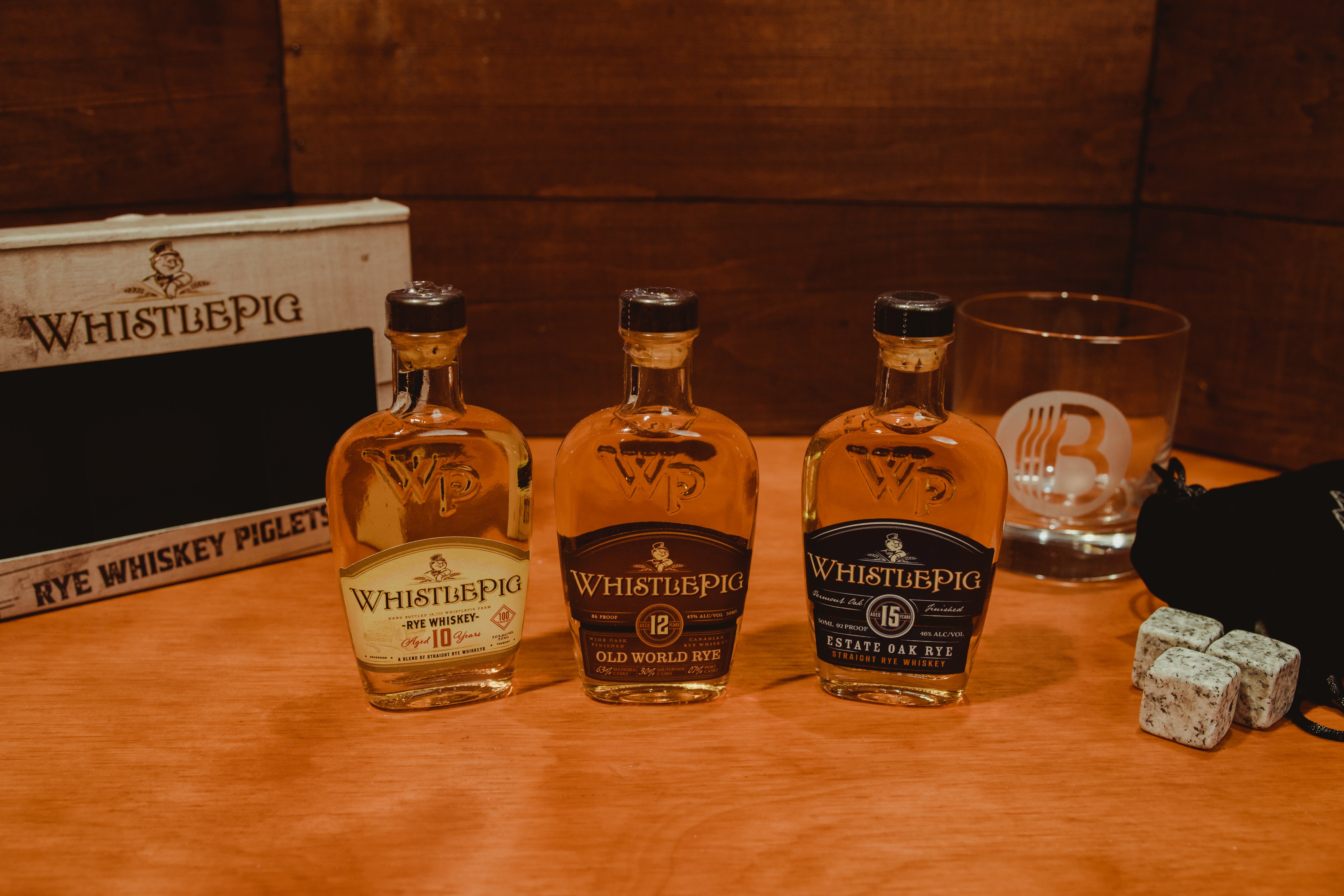 The Piglets Whistlepig Straight Rye Whiskey Tasters - Set of Three 50ml