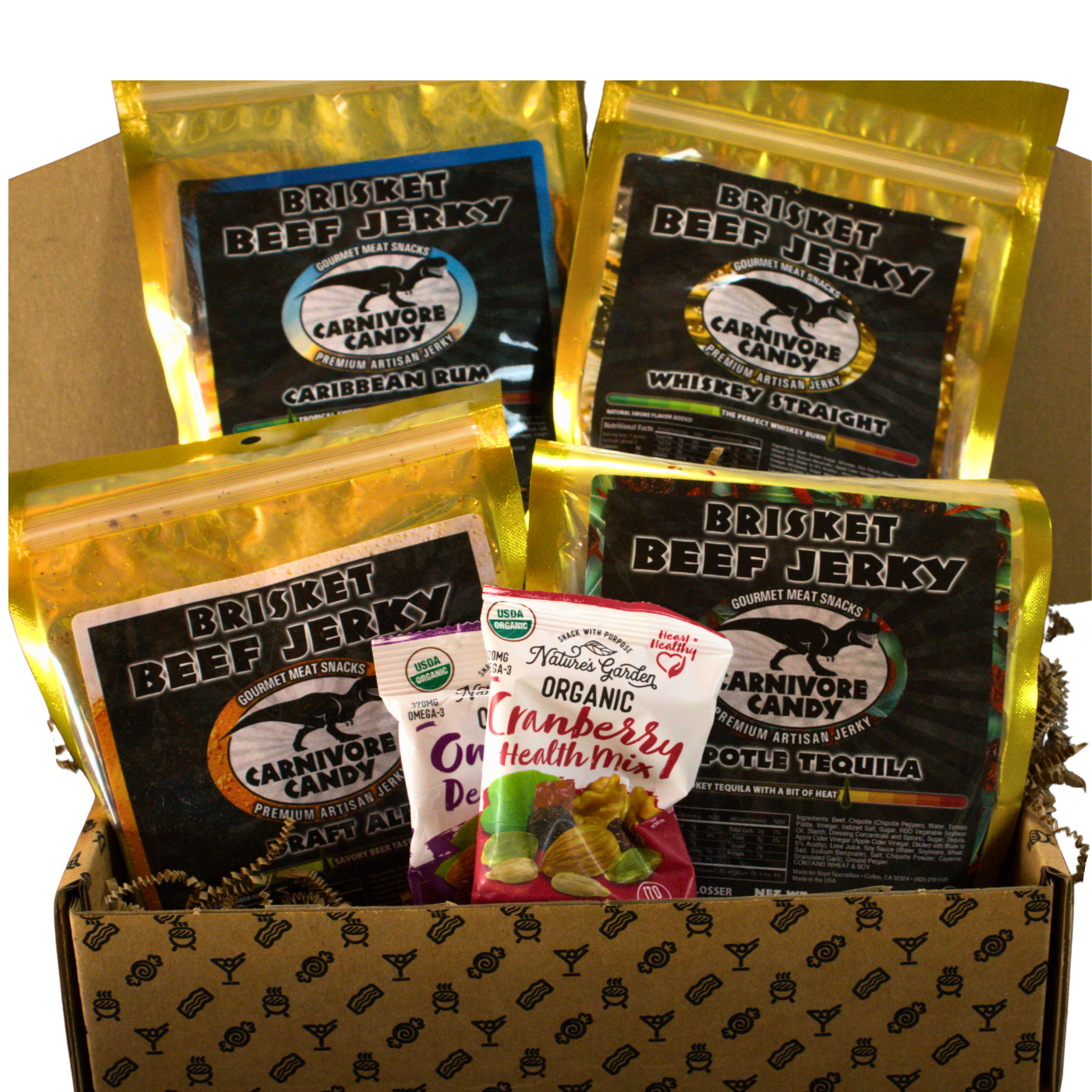 Beef Jerky Sampler Gift for Men - Boozy Jerky BroBox