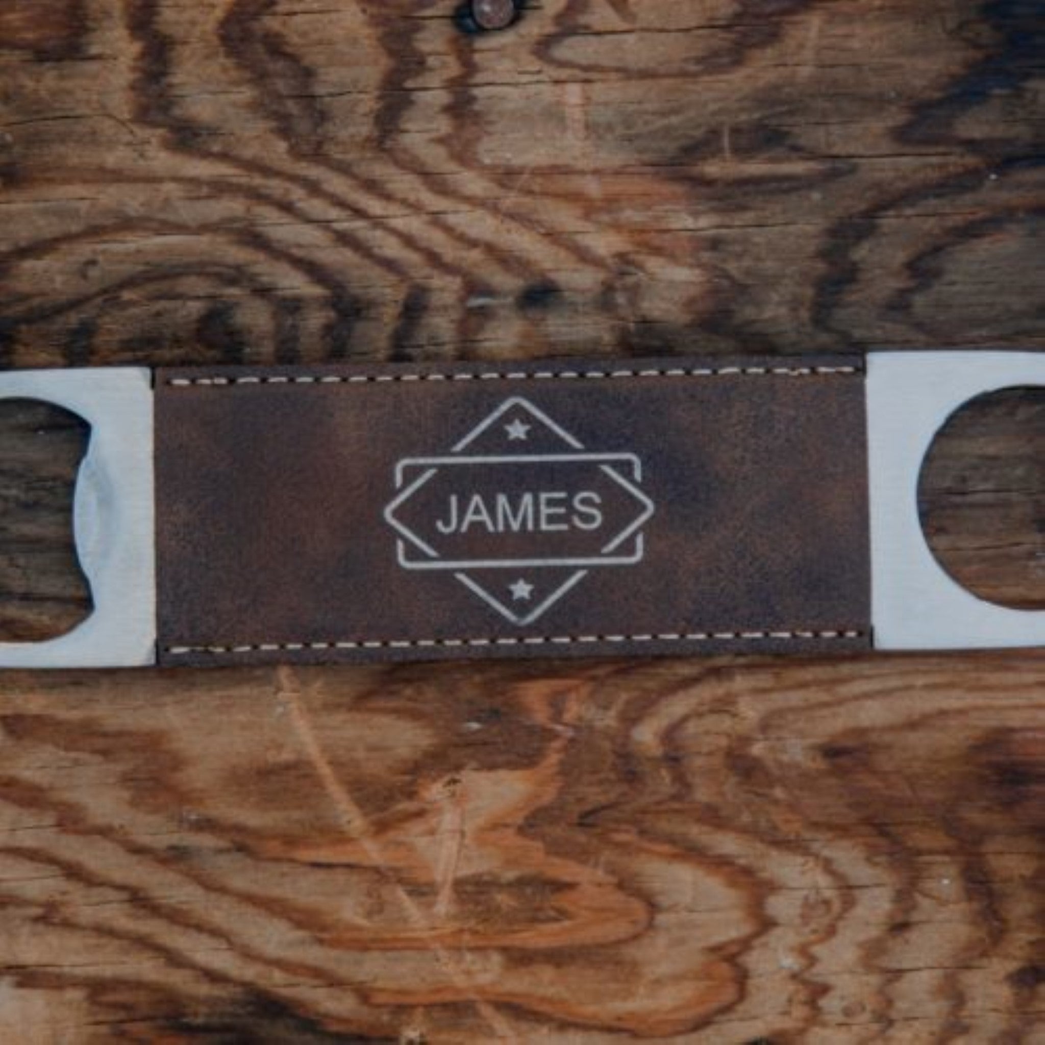 Personalized Leather Bottle Opener