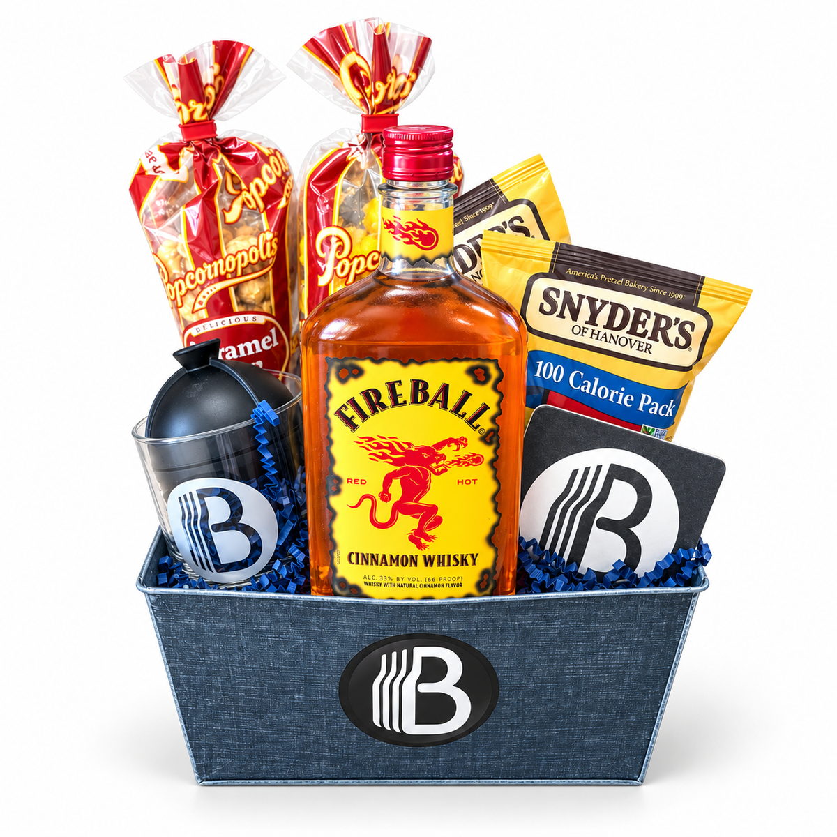 Fireball Cinnamon Whisky Gift Basket - The BroBasket