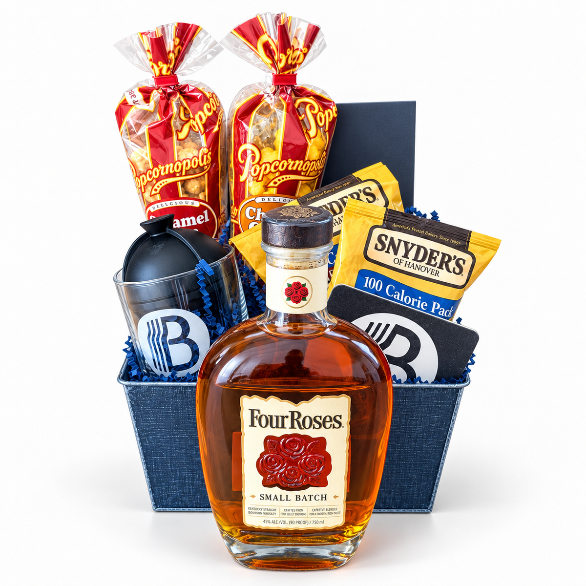Four Roses Small Batch Select Bourbon Gift Basket - The BroBasket