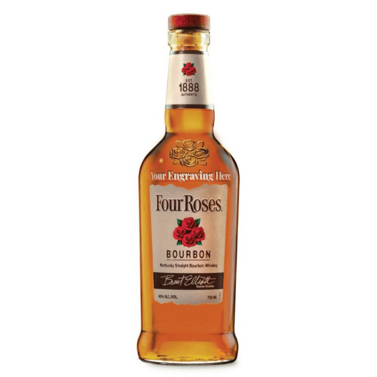 Engraved Four Roses Straight Bourbon 750ml | The BroBasket
