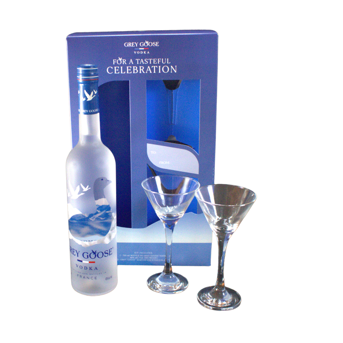 Grey Goose Vodka Gift Set | Premium Vodka Gift Basket for Him