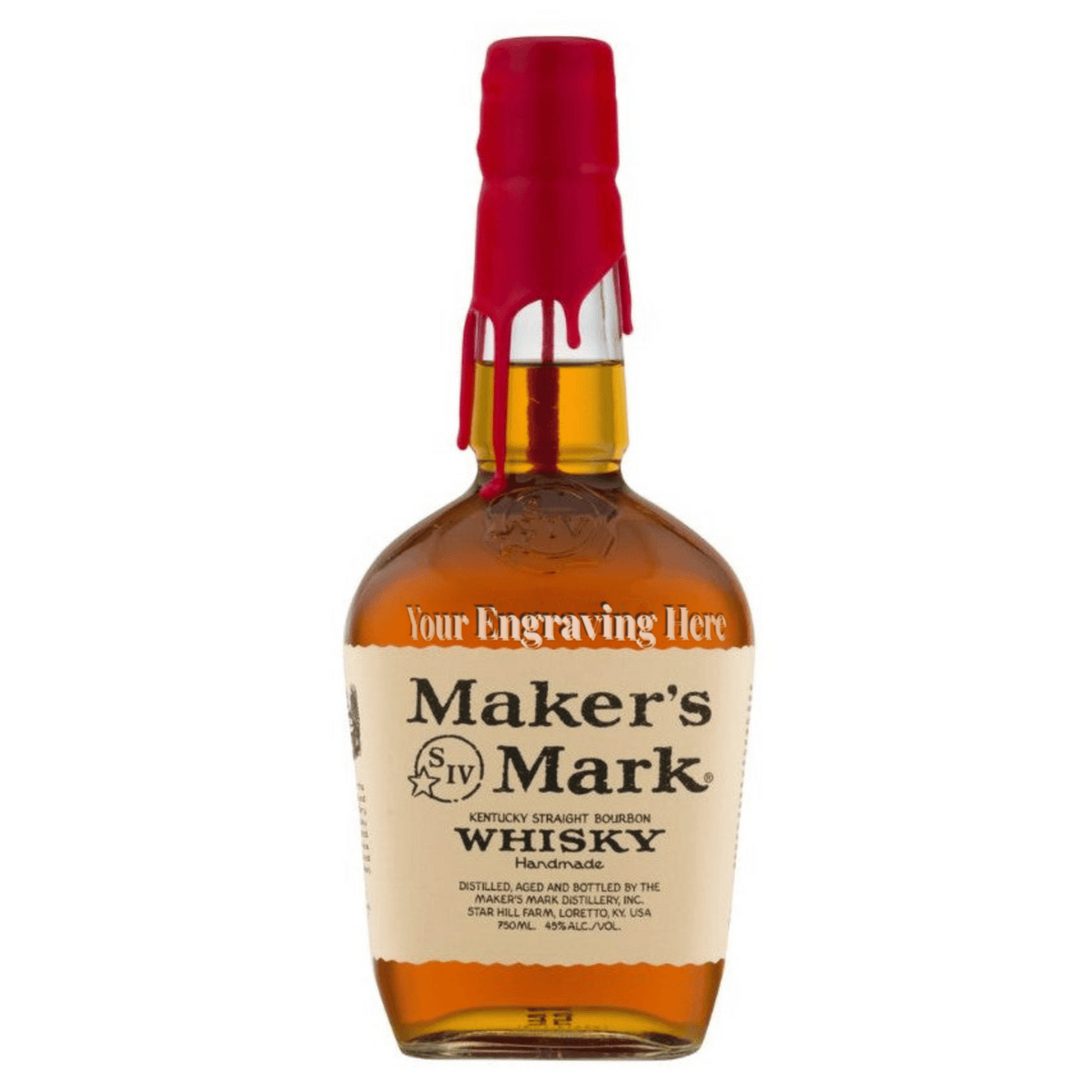 Personalized Engraved Maker's Mark Bottle | The BroBasket
