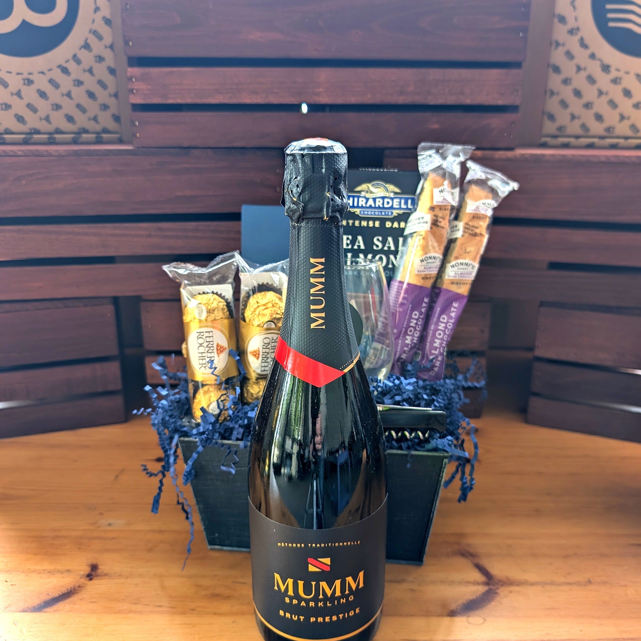Mumm Sparkling Brut Prestige Champagne Gift Basket | The BroBasket