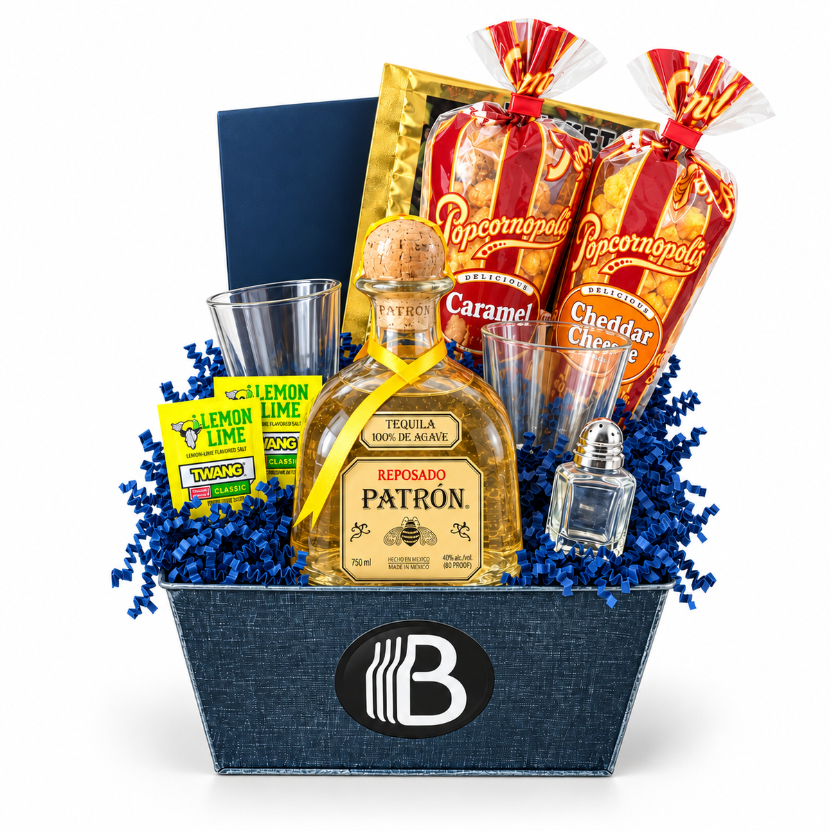 Patron Reposado Tequila Gift Basket - The BroBasket