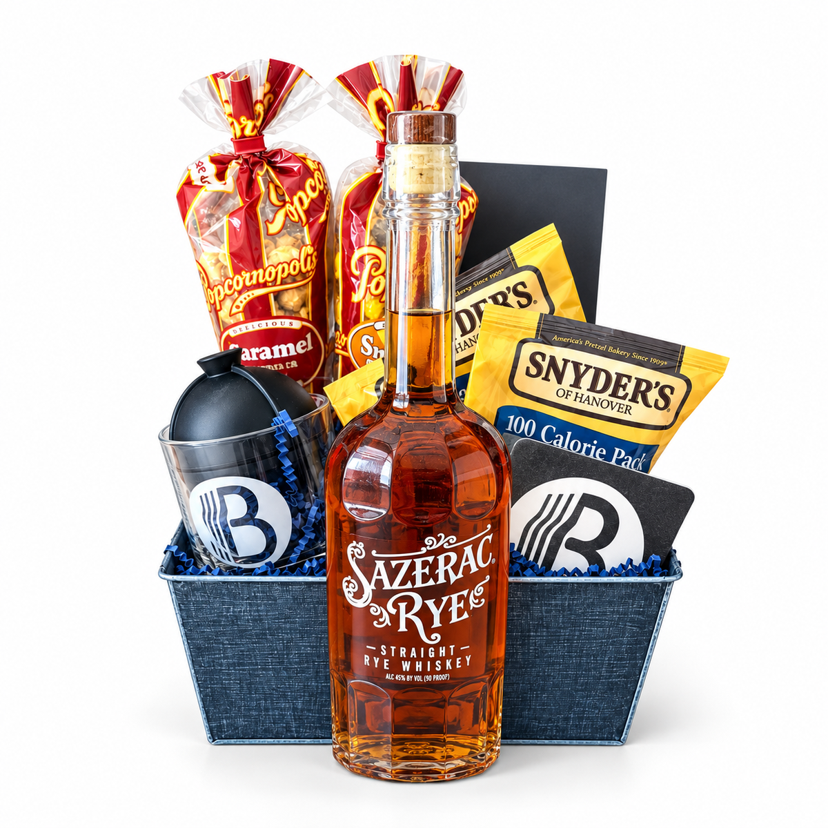 Sazerac Rye Whiskey Gift Basket - The BroBasket