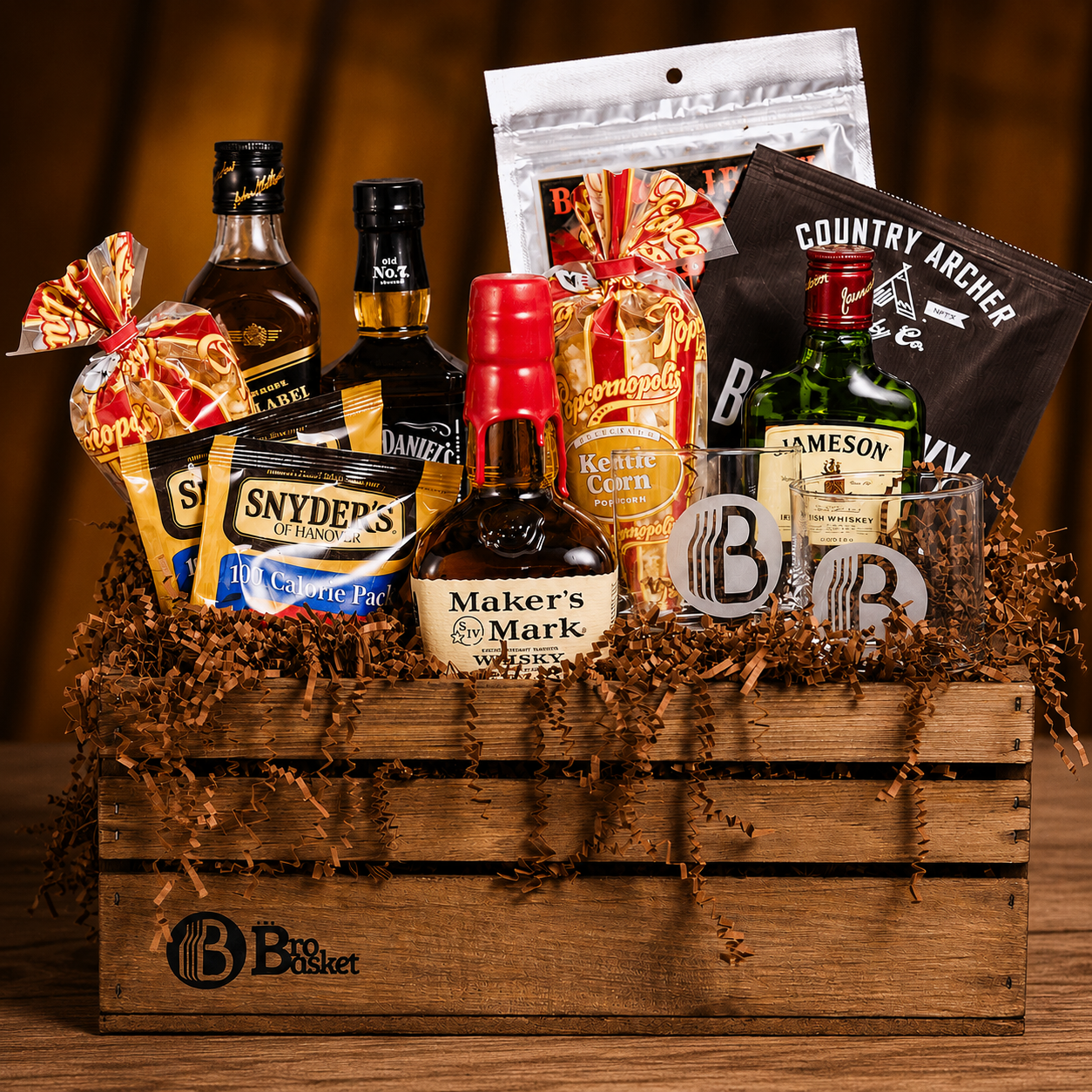 The Whiskey Lover Gift Basket