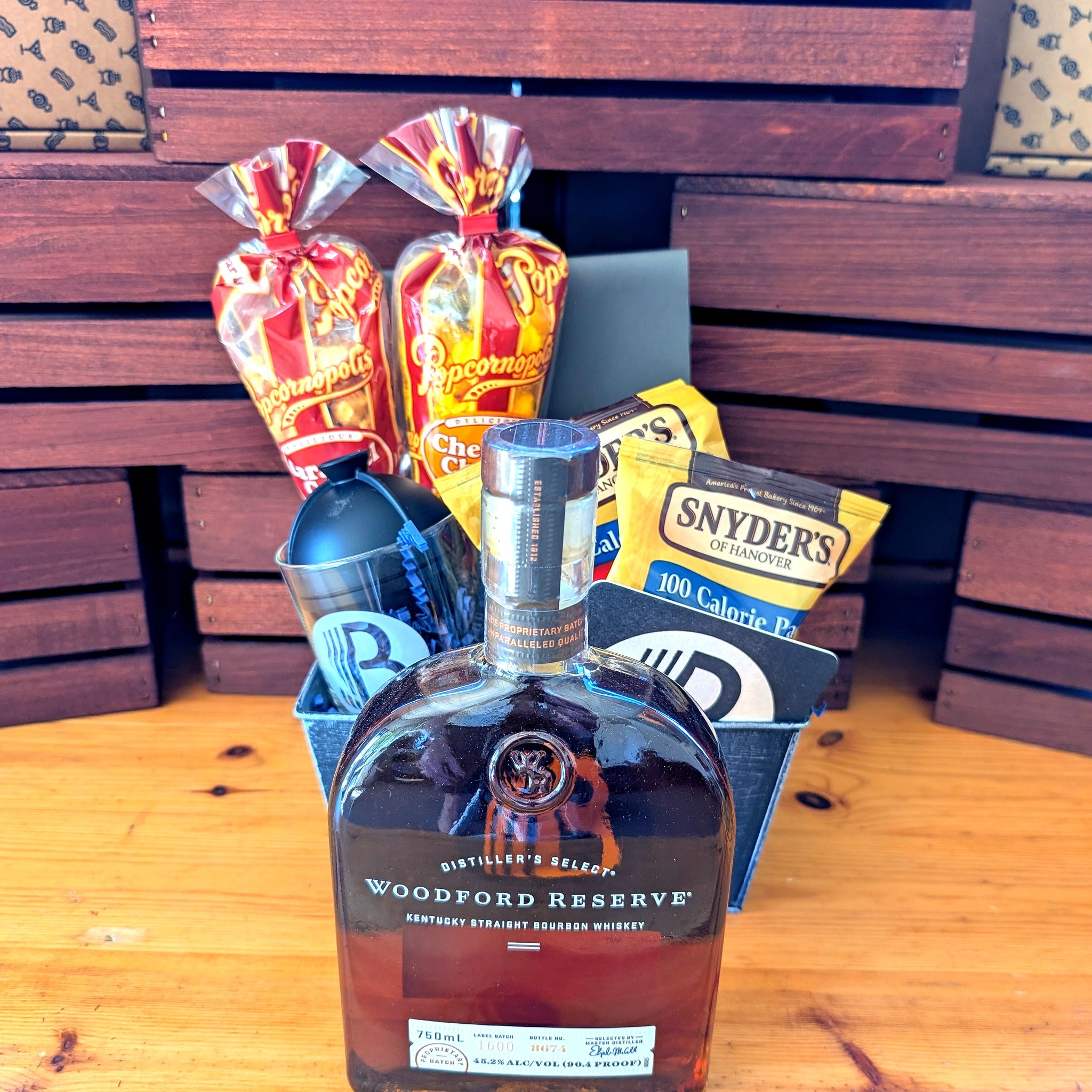 Woodford Reserve Bourbon Whiskey Gift Basket for Him | The BroBasket